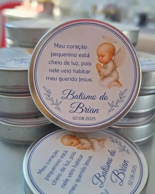 Mini vela aromática na latinha 20 g, 20 unidades, da Essência & Aroma