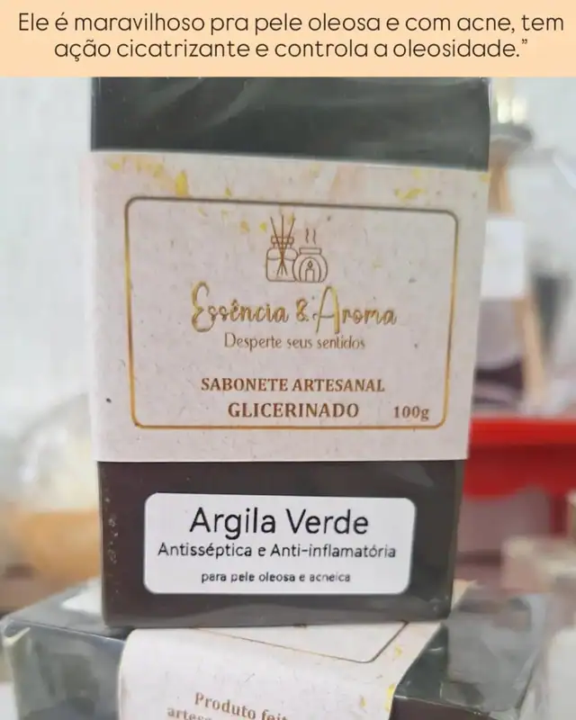 Sabonete de argila verde, da Essência & Aroma
